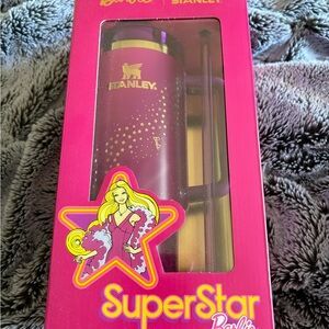 NIB Super Star Barbie Stanley Pink Quencher Tumbler